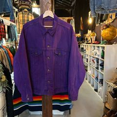 ヴィンテージ リーバイス カラーデニムジャケット 42 紫 75505 カナダ 
