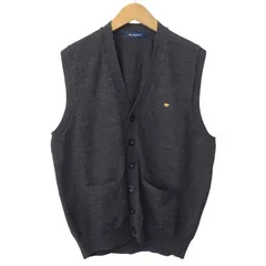 ゴールデンベア GOLDEN BEAR ベスト ニット ワンポイント M グレー