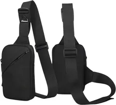 ショルダーバッグ,ボディバッグ ユニセックス, 軽量 ナイロン クロスボディ, ショルダーチェストバッグ, 撥水 スポーツ アウトドア 旅行 通勤 通学 用, ブラック