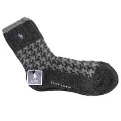 ラルフローレンRALPH LAUREN ジャガードロングソックス グレー22-24