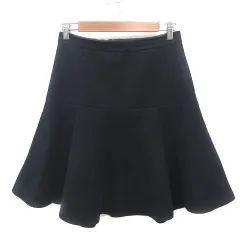 23区 オンワード樫山 フレアスカート ひざ丈 ウール 38 紺 ネイビー /MS