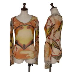 美品 GAULTIER ゴルチエ 伊製 ドール柄チュールカットソー トップス 