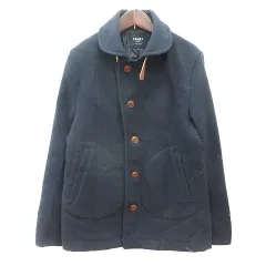 ビームスハート BEAMS HEART 中綿コート ラウンドカラー シングル S 紺 ネイビー /MN