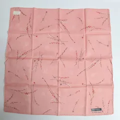 バーバリー ハンカチ ピンク 花柄 48cm BURBERRY 綿100 日本製 レディース ブルーミング中西