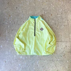 00s 【GOTCHA】 ガッチャ オールドサーフ ハーフジップ ナイロンプルオーバー ネオンカラー size.M