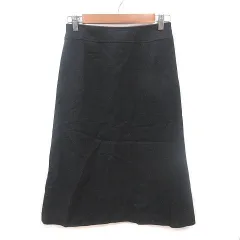 クミキョク 組曲 KUMIKYOKU 台形スカート フレア ミモレ ロング ウール 2 チャコールグレー /MS