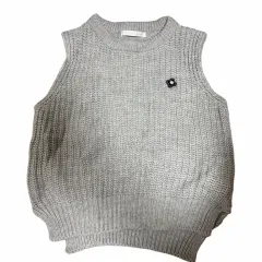 オリーブ デ オリーブ ニット ベスト グレー