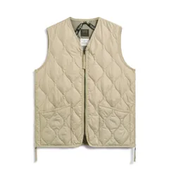 新品 [タイオン] ユニセックス ミリタリー Vネックジップ ダウンベスト 001ZML-1