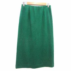 コムサ COMME CA Mature タイトスカート ロング 11 L 緑 グリーン /YK