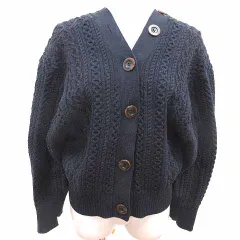 スナイデル SNIDEL カーディガン ニット ケーブル 長袖 F 紺 ネイビー /YK