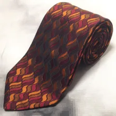 ミツミネ Mitsumine 美品 微光沢 ネクタイ イタリア製 シルク100% パターン柄 ミックス R-009241 ゆうパケット