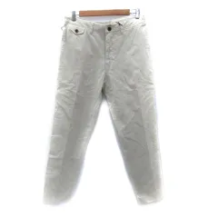 23区 オンワード樫山 LAND スラックスパンツ テーパードパンツ ロング丈 52 M アイボリー /SM28のサムネイル