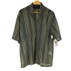 ユーズドフルギ USED古着 ストライプ柄 レースシャツ メンズ 表記無 