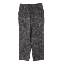 【美品】BLACK COMME des GARCONS ブラック コムデギャルソン パンツ ブラック 黒 サイズ:M | 総柄 ポリエステル スラックス パンツ (1D-P001) | 2019年製 | 日本製 | ボトムス ズボン【メンズ】【中古】