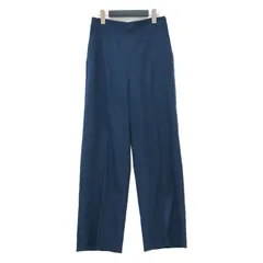 INED イネド パンツ ネイビー 紺 サイズ:9(M) | ストレートパンツ | センタープレス バックゴム ストレッチ | ボトムス ズボン【レディース】【中古】