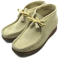 リーガル REGAL スエード モカシン チャッカ ブーツ タッセル ライトベージュ 24.5cm