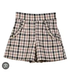 日本ヴィンテージ evelyn) ラテギャル ロリータst フリルポケット CHECK ショートパンツ ハーフパンツ