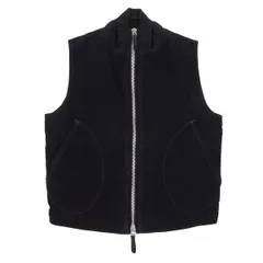 45rpm 45R コットンベロアダブルジップアップ中綿ベスト 紺3