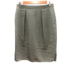 デプレ DES PRES トゥモローランド タイトスカート ひざ丈 ウール 36 S カーキ 緑 グリーン /AU