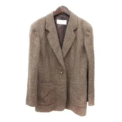 コルディア CORDIER テーラードジャケット シングル 総裏地 42 XL 茶 ブラウン /MN