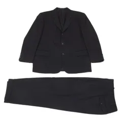 コムデギャルソン オムCOMME des GARCONS HOMME ウールギャバ切替デザインセットアップ 紺S