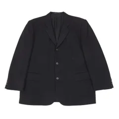 コムデギャルソン オムCOMME des GARCONS HOMME ウールギャバラペル切替3Bジャケット 紺S