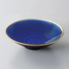 四釉金青平小鉢（有田焼）