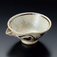 波佐見焼 龍庵窯 桔梗唐草 菓子鉢 取手付き 盛鉢 変形鉢 中鉢 大鉢 深