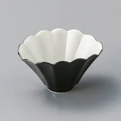 黒釉菊型内シルバー強化 ３.８寸小鉢