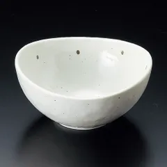 粉引ドット楕円４.０鉢