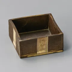 灰釉一本櫛目小鉢大