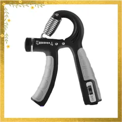 ハンドグリップ 握力トレーニング 筋トレ 回数記録機能 カウンター付き 負荷調整式 動きスムーズ リハビリ器具 ストレス解消 滑り止め 握りやすい 男女兼用（負荷5-60kg） 1