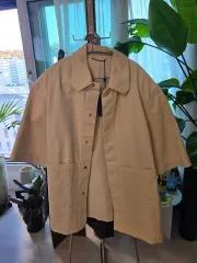 Louis Vuitton モノグラム ベージュ デニム 半袖 シャツ