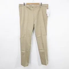 パンツ ロング 大きいサイズ ストレッチ 綿 茶 ブラウン 115