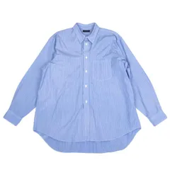 コムデギャルソン オムプリュスCOMME des GARCONS HOMME PLUS コットンストライプシャツ 水色紺M位