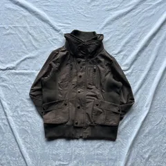 Y2K 00s カーキ ミリタリージャケット 短丈 リブ切替 ナイロン ブルゾン グランジ フェアリーグランジ アメカジ ストリート 平成ギャル archive