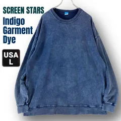 スクリーンスターズ SCREEN STARS★ヘビーウエイトロンT★インディゴ製品染め★ジーンズファクトリー別注★USAメンズL    #2602F048のサムネイル