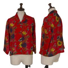正規店購入 GUCCI 総花柄 長袖 Lサイズ シルクシャツ トムフォード期