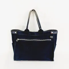 ポーター PORTER ポーターガール トートバッグ ビジネスバッグ ネイキッド キャンバス レザー ネイビー 紺