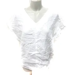 アーバンリサーチ ドアーズ URBAN RESEARCH DOORS シャツ ブラウス 半袖 麻 リネン 1 白 ホワイト /RT