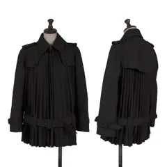 ジュンヤワタナベ コムデギャルソンJUNYA WATANABE COMME des GARCONS プリーツ切替トレンチ型ジャケット 黒SSのサムネイル