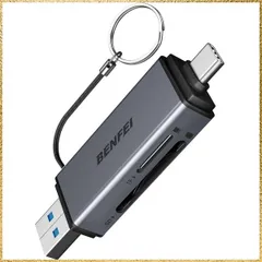 ☆彡送料無料でお届け☆彡Size:2-in-1 BENFEI SDカードリーダー USB-C対応 デュアルスロット（SD/MicroSD/TFカード） iPhone 15 Pro/Max・MacBook Pro/Air 2023・iPad Pro・iMac・G