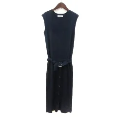 マイストラーダ Mystrada ワンピース ニット ロング ノースリーブ 38 M 紺 ネイビー /MN