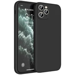 iPhone 11 Pro 用 ケース シリコン 耐衝撃 薄型 スリム ソフトカバー 薄型 軽量 一体型 レンズの全面保護 擦り傷防 米軍MIL規格取得 ワイヤレス充電 全面保護カバー アイフォン 11 Pro 用 ケース 黒 MJJ-1053-IP11P-0