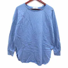 ジャーナルスタンダード レリューム JOURNAL STANDARD relume カットソー スウェット スリット 長袖 F 青 ブルー /YK