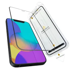 「米軍規格・宇宙航空材料」ONES iPhone 14 / 13Pro / 13 専用 ガラスフィルム 全面保護 強化極細黒縁 9H越え 貼り付け簡単 さらさら 気泡レス 光沢 防指紋 6.1インチ アイフォン 14 / 13Pro / 13 用 フィルム