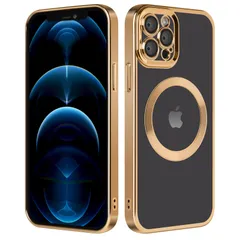 iPhone 13 Pro Max ケース 2023年新型 MagSafe対応 黄変防止 アイフォン 13 プロマックス ケース ワイヤレス充電対応 耐衝撃 携帯ケース アイホン 13 プロマックス 6.7 インチ用 カバー (ゴールド)