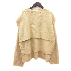 マウジー MOUSSY ニット セーター 長袖 F イエローベージュ /MN