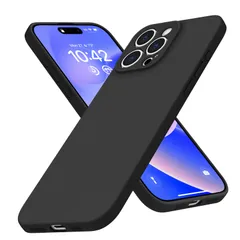 iPhone 15 Pro 用 ケース 耐衝撃 TPU 薄型 シリコン レンズ保護 スリム 全面保護 黄ばみなし 滑り止め ワイヤレス充電対応 防水 おしゃれ フィット感 ストラップホール アイフォン15 pro 用カバー 黒 AYS-22-217