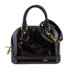 LOUIS VUITTON ルイ・ヴィトン アルマBB ショルダーバッグ M91678 レディース モノグラムヴェルニ パープル 中古